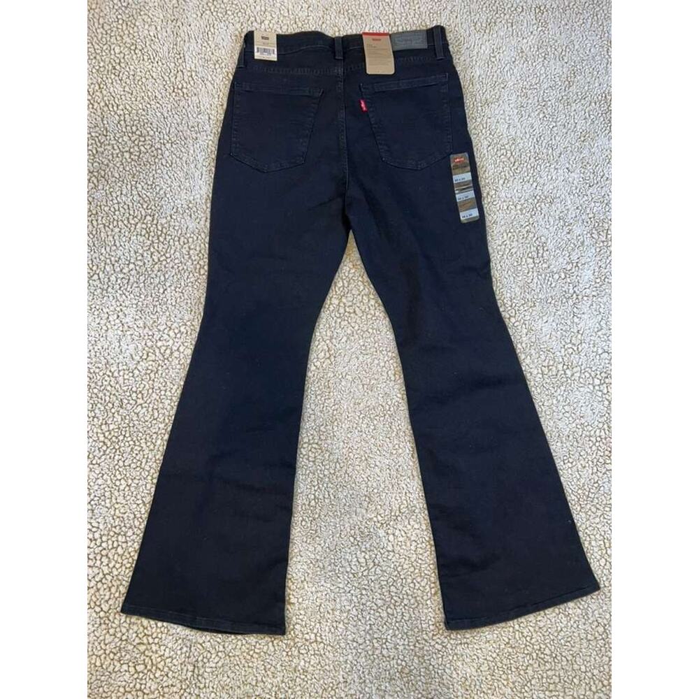 Levi’s 726 Flare Jeans Women’s 30x30 Black High Rise Stretch Slim Fit - Picture 2 of 7